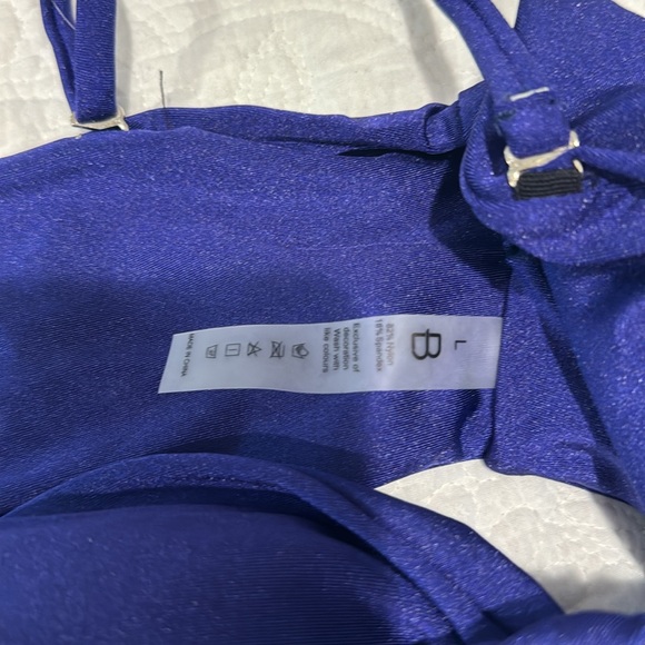 Bikini Large Blue With Adjustable/Removable Straps Worn Once - Picture 3 of 3